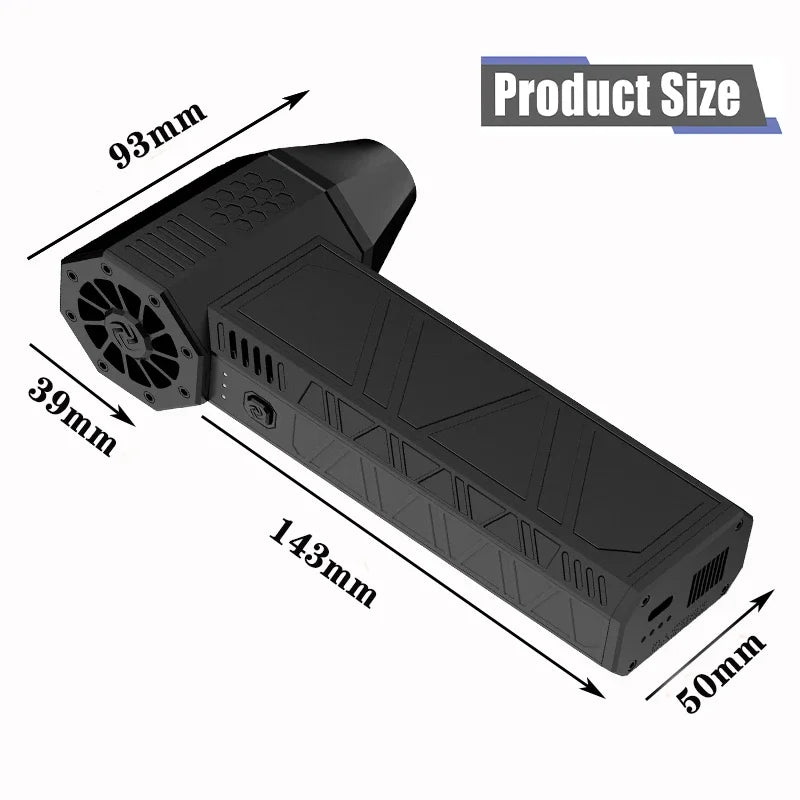 Caer Mini Turbo Jet Fan Electric Air Duster with 1&3 Gear Adjustable Speed 130000RPM 52M/S Car Computer Cleaning Blower Tool Kit