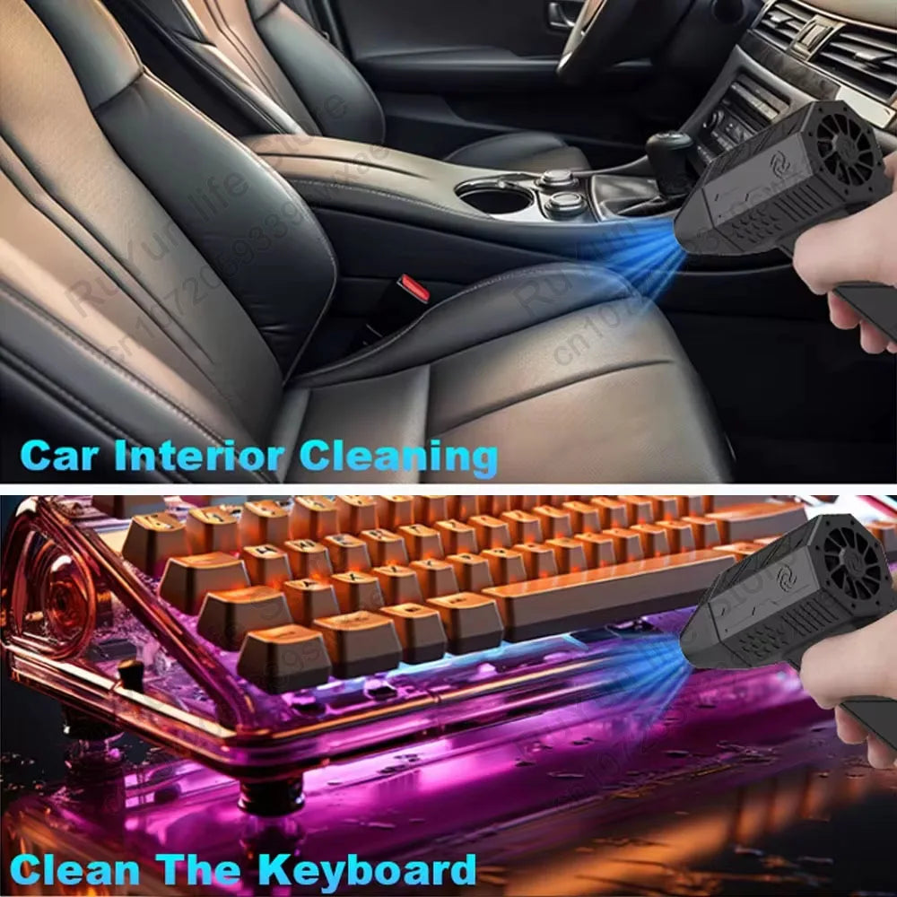 Caer Mini Turbo Jet Fan Electric Air Duster with 1&3 Gear Adjustable Speed 130000RPM 52M/S Car Computer Cleaning Blower Tool Kit